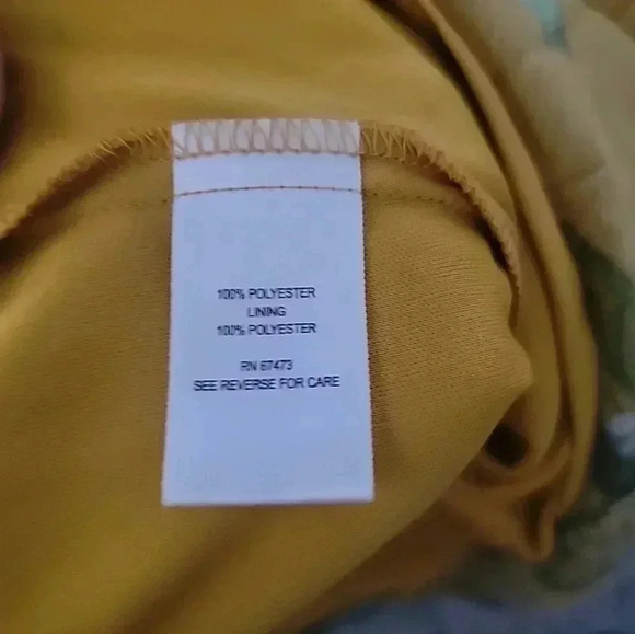 Taylor Floral Yellow/Gold Accordion Pleat Midi Maxi Dress Size 10 Sleeveless - Picture 6 of 6